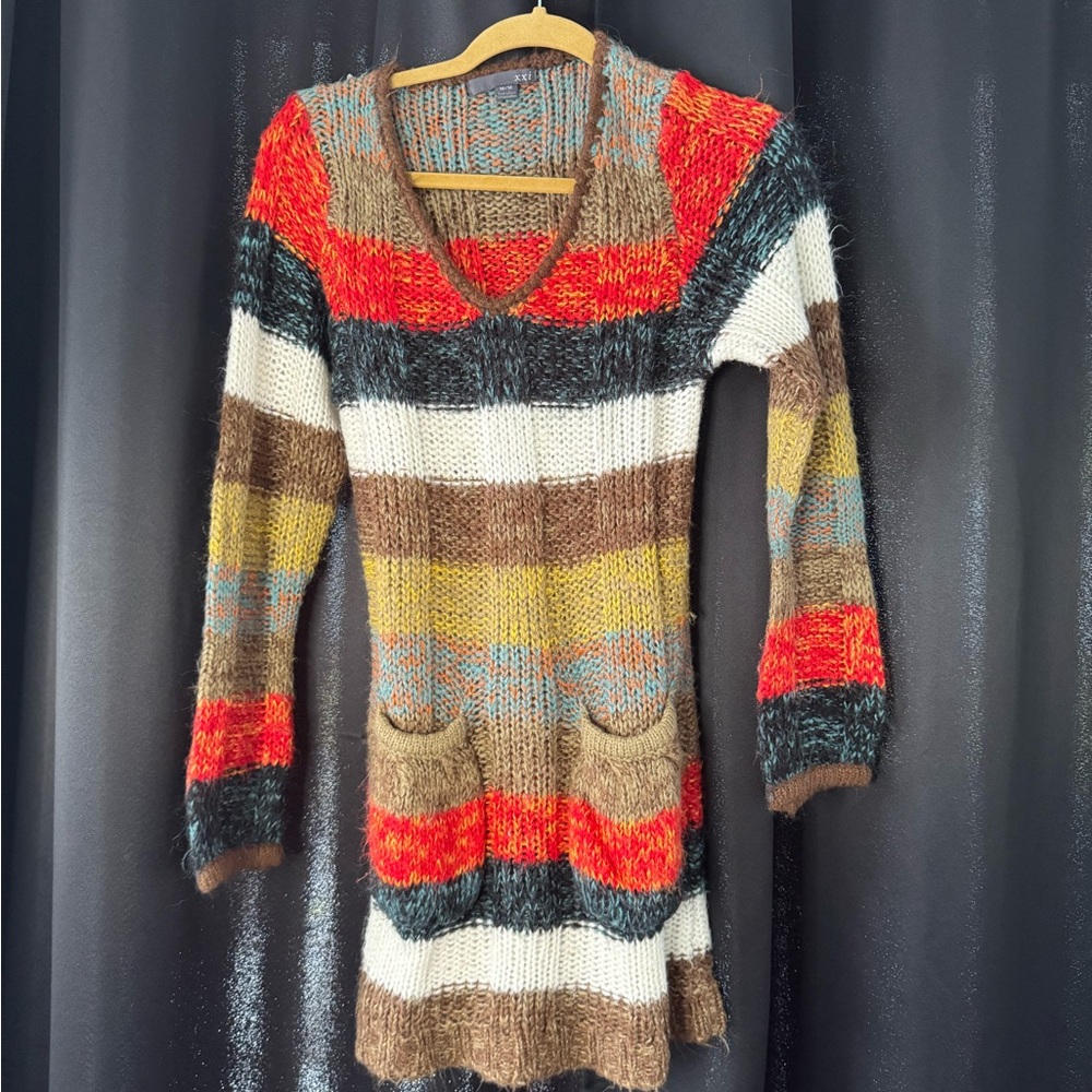 Multicolor Striped Women's Sweater Dress